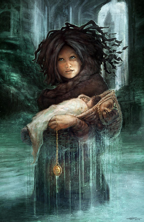 Girl Painting - The Apothecarys Bushel by Ethan Harris Girl Painting - The Apothecarys Bushel by Ethan Harris