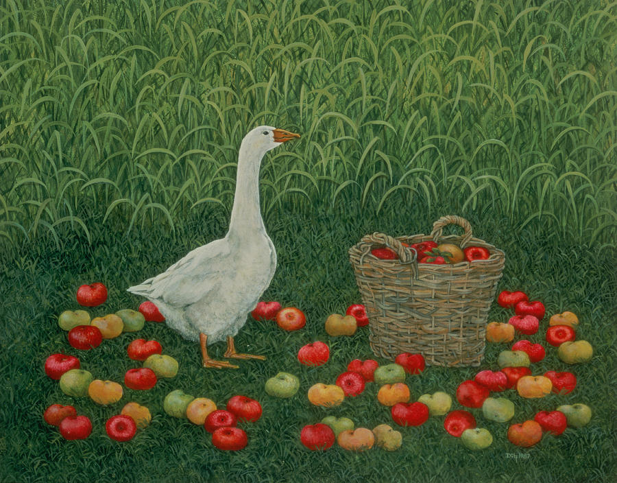 The Apple Basket Painting by Ditz - Fine Art America