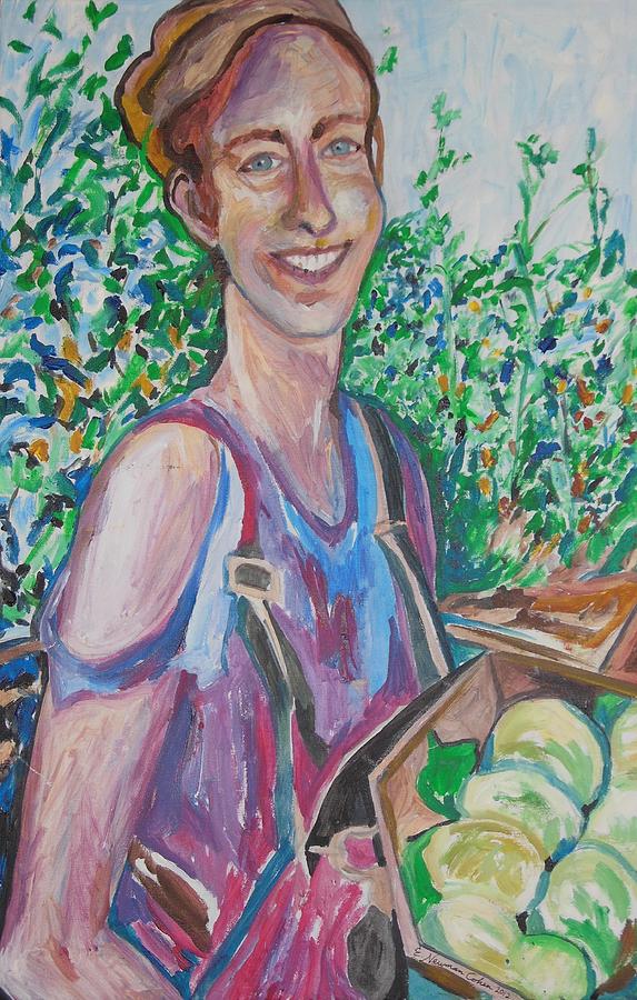 The Apple Picker Painting by Esther Newman-Cohen