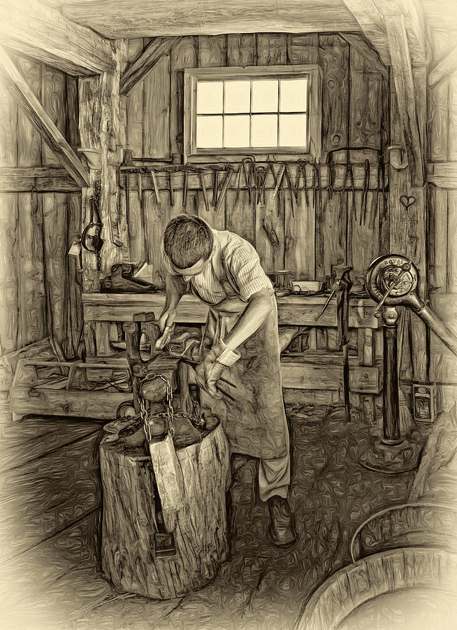 Tool Photograph - The Apprentice 2 - Paint sepia by Steve Harrington