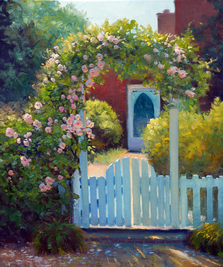 Flower Painting - The Arbor Gate by Armand Cabrera