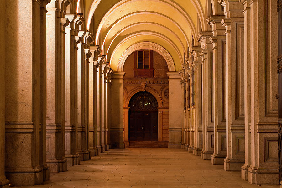 The Arcades Of Piazza Carlo Alberto Photograph by Julian Elliott Photography