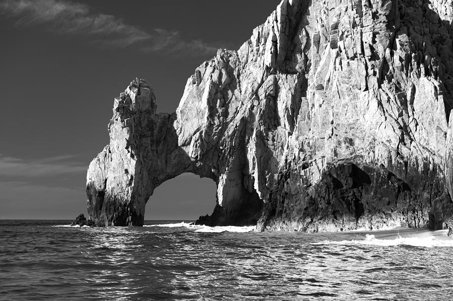 The Arch Cabo San Lucas in Black and White Photograph by Sebastian Musial