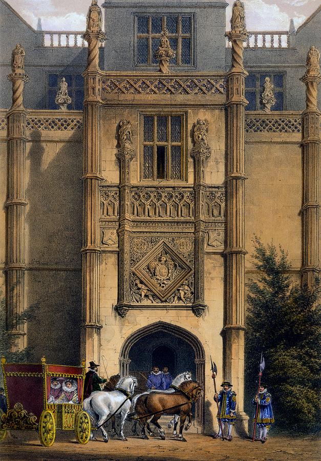 Architecture Drawing - The Arch, Montacute House, Somerset by Joseph Nash