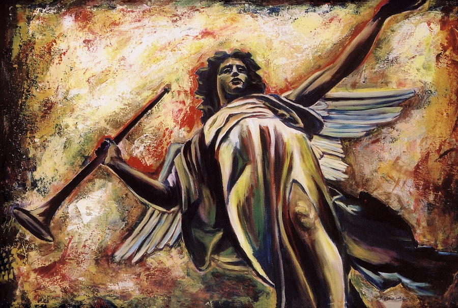 Angel Painting - The Archangel Gabriel by Sheila Diemert