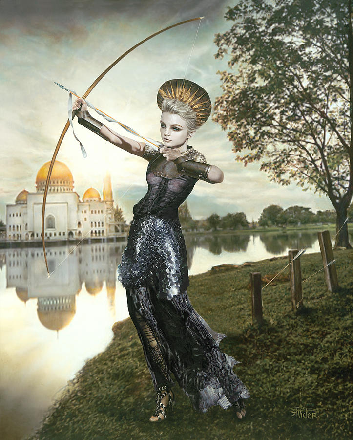 Landscape Mixed Media - The Archer by Vic Lee
