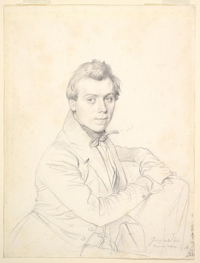 The Architect Charles-victor Famin Drawing by Jean Auguste Dominique ...