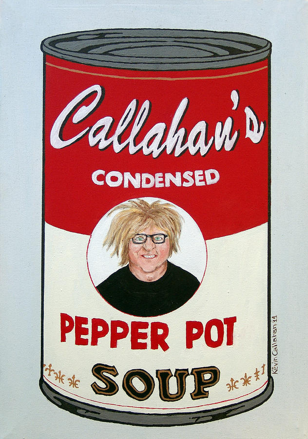 Self Portrait Painting - The Artist as Andy Warhol by Kevin Callahan