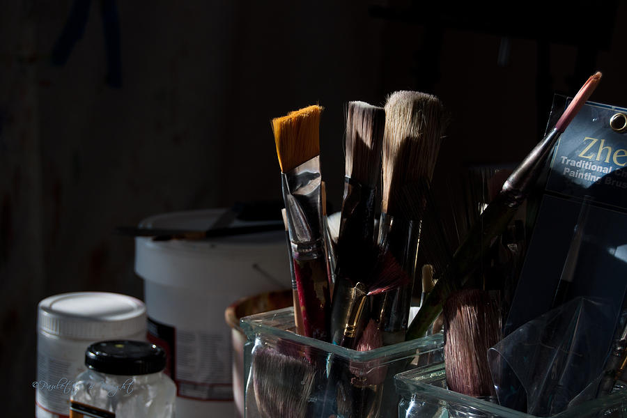 The Artists Brushes Photograph by Paulette B Wright