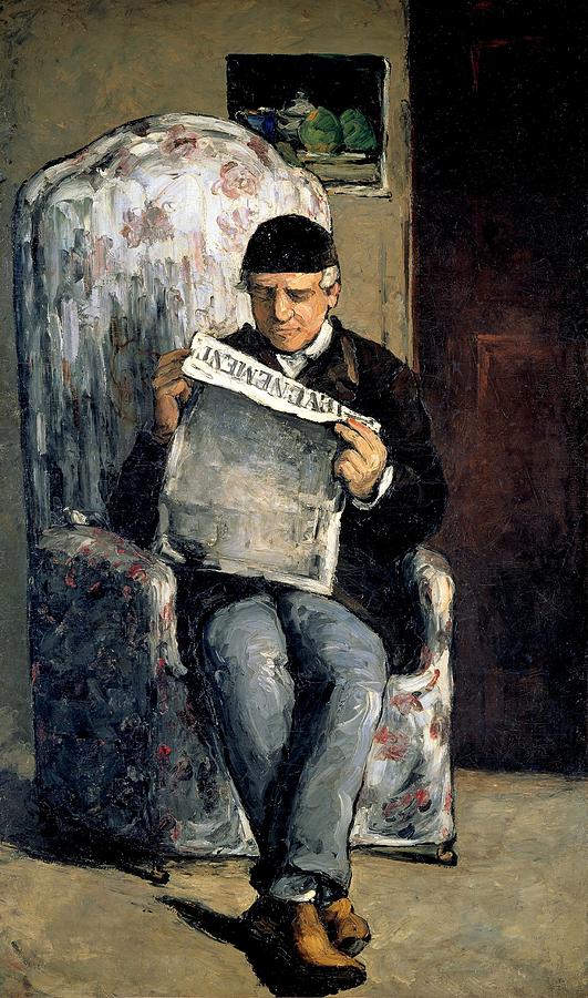 Impressionism Painting - The Artists Father by Paul Cezanne