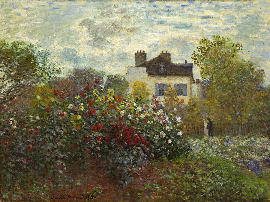 The Artists Garden In Argenteuil Painting by Claude Monet
