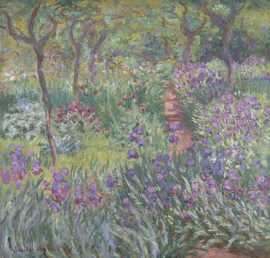 The Artists Garden In Giverny Painting by Claude Monet