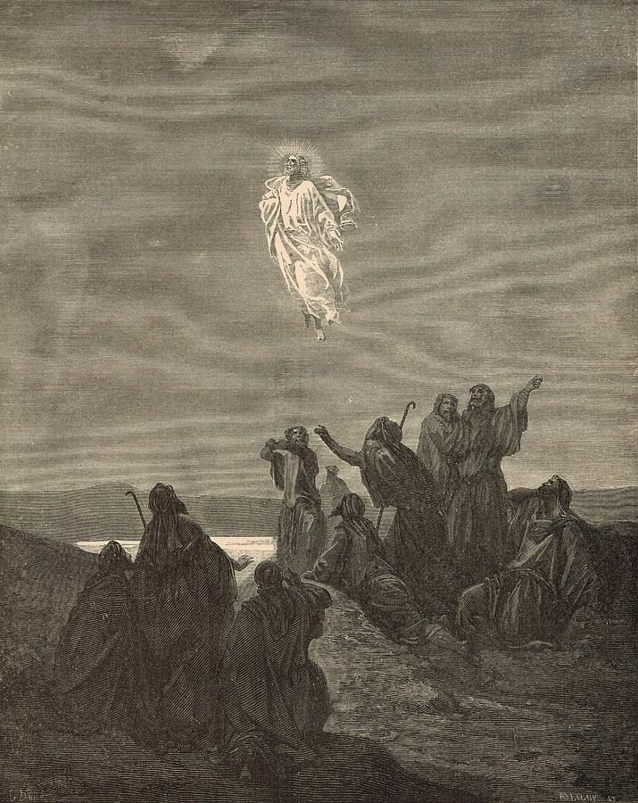 The Ascension Drawing by Antique Engravings - Fine Art America