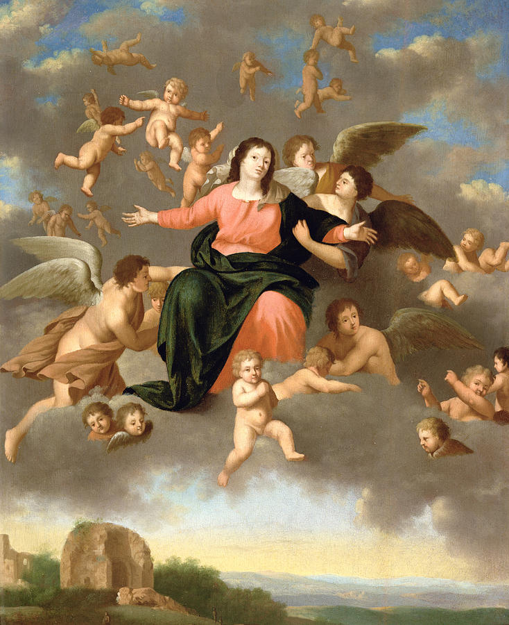 The Ascension of the Virgin Painting by Daniel Vertangen | Fine Art America