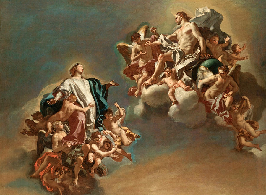 The Ascension of the Virgin Painting by Francesco Solimena
