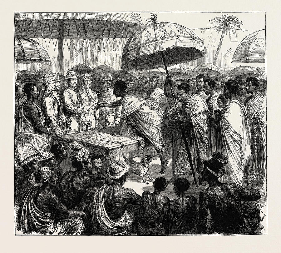 Vintage Drawing - The Ashantee War, Reading The Queens Letter At The Palaver by African School