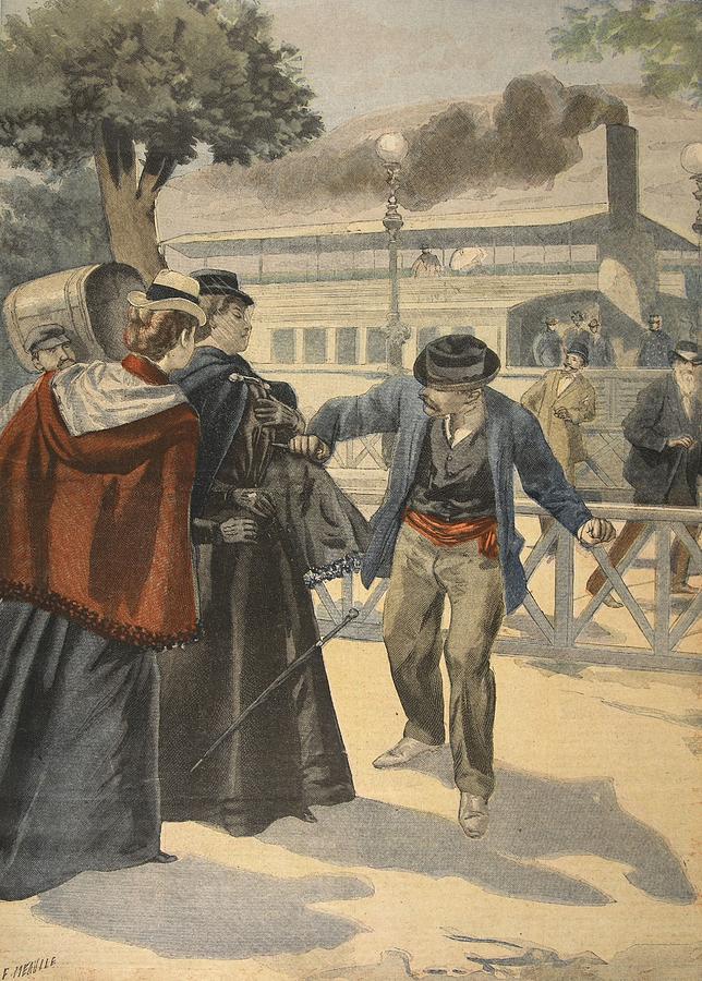 The Assassination Of The Empress Drawing by French School