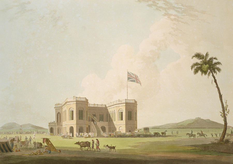 Horse Drawing - The Assembly Rooms On The Race Ground by Thomas Daniell