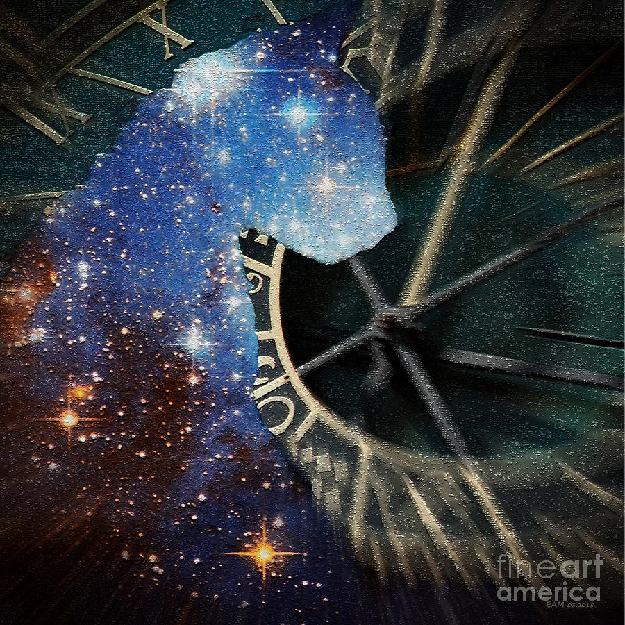 The Astronomers Cat Digital Art by Elizabeth McTaggart