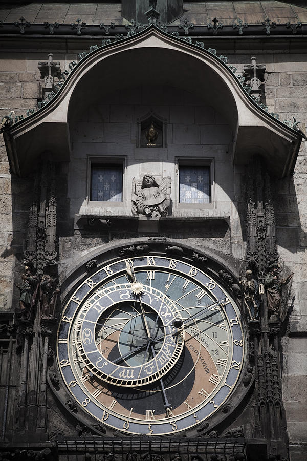 The astronomical clock Photograph by Maria Heyens