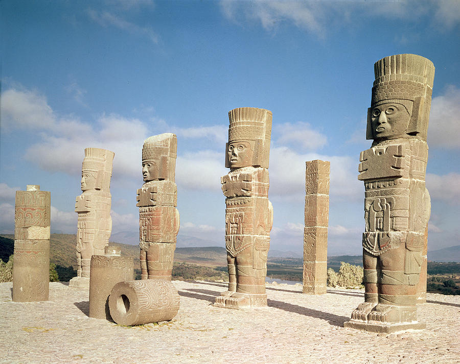 The Atlantean Columns On Top Of Pyramid B, Pre-columbian Photo Photograph by Toltec