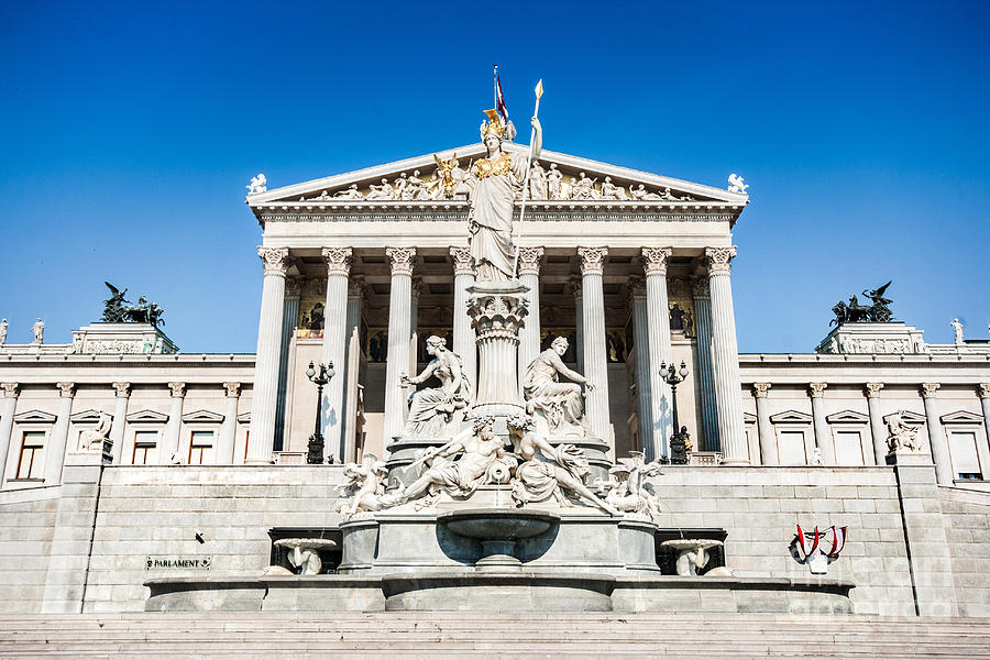 The Austrian Parliament Photograph by JR Photography