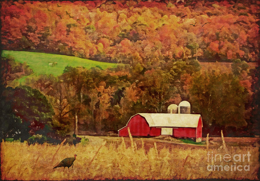 The Autumn Barn Digital Art