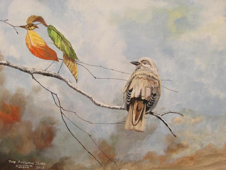 Bird Painting - The Autumn Bird by Dave Farrow