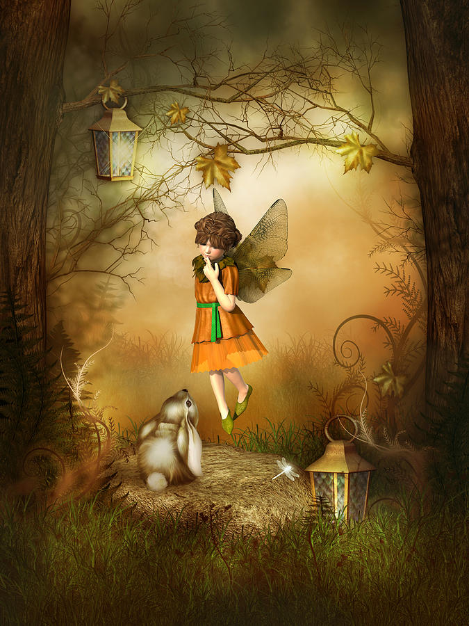 The Autumn Fairy Digital Art by Jayne Wilson