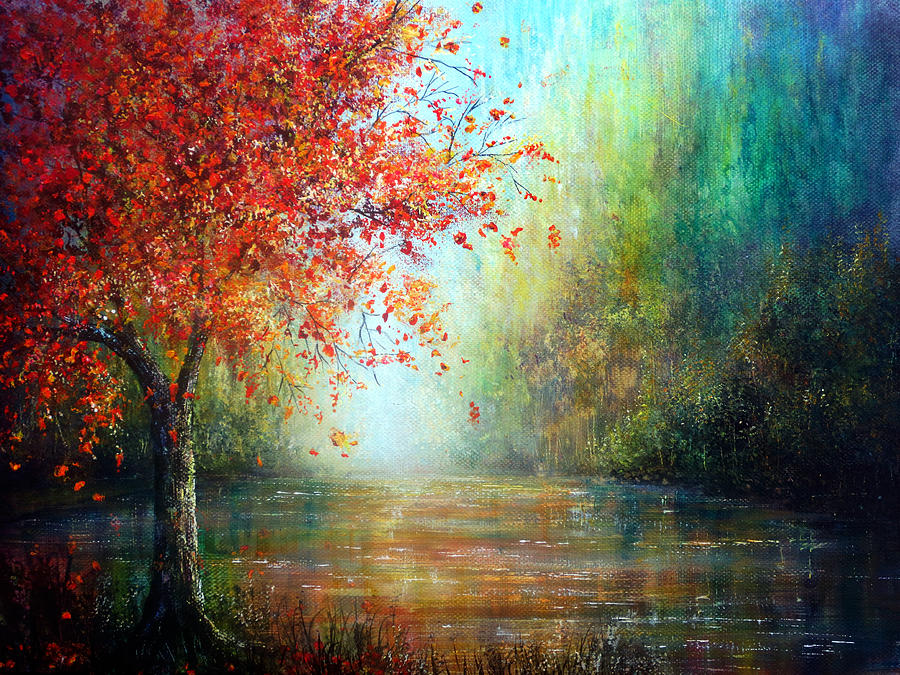 Fall Painting - The Autumn Tree by Ann Marie Bone