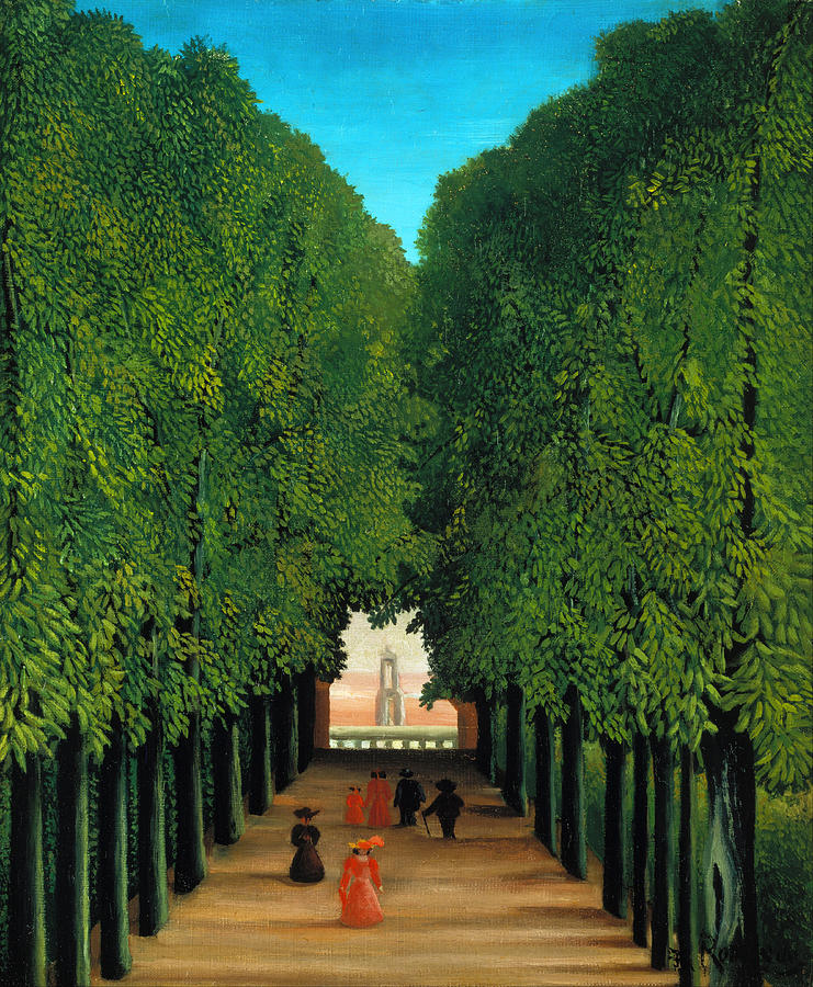 Henri Rousseau Painting - The Avenue in the Park at Saint Cloud    by Henri Rousseau