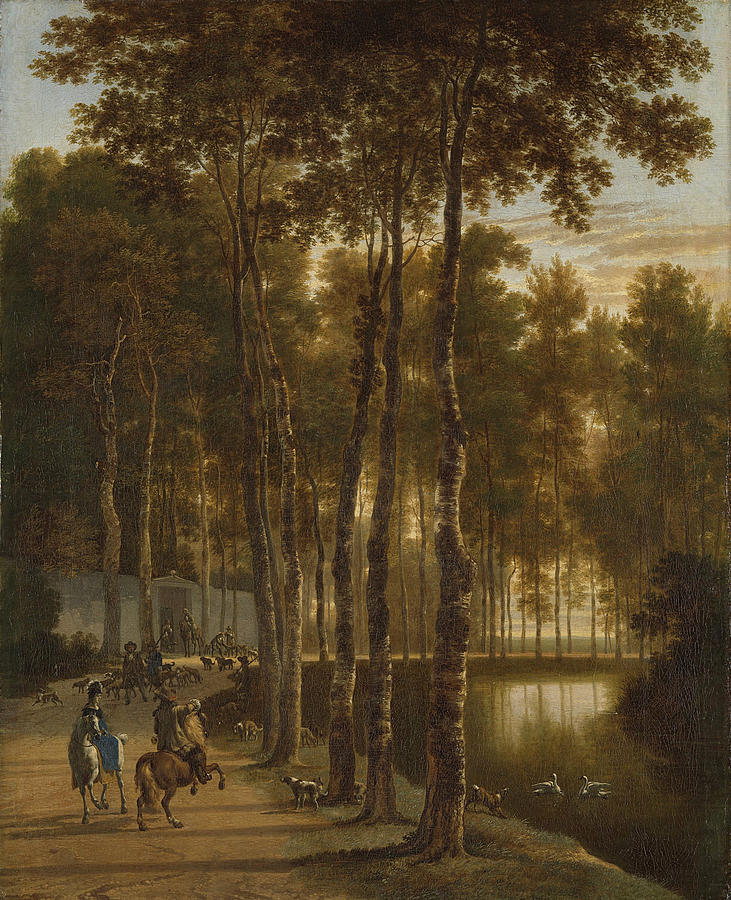 The Avenue of Birches Painting by Jan Hackaert