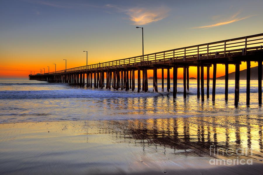 The Avila Beach Pier At Sunset Photograph by Mimi Ditchie