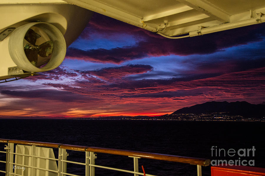 Sunset Photograph - The Azores from the Ship by Rene Triay FineArt Photos