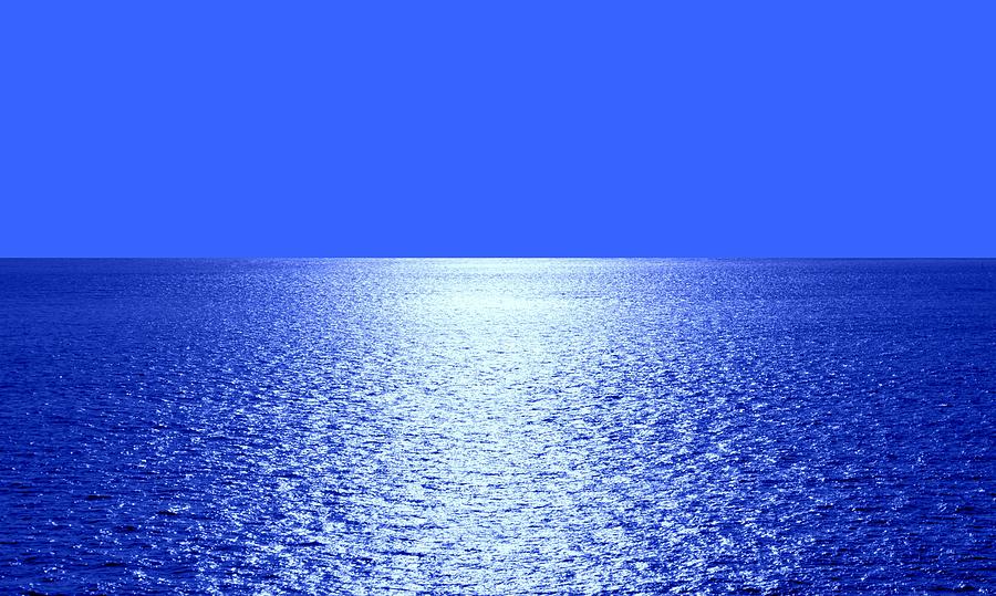 Blue Sea Photograph - The Azure Main by Bishopston Fine Art