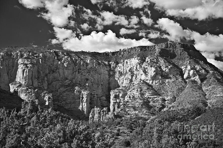 The Back Side of Sedona in Black and White Photograph by Lee Craig