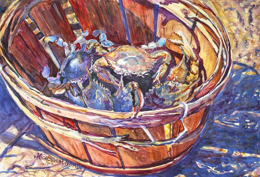 Basket Painting - The Bad Boys by Alice Grimsley