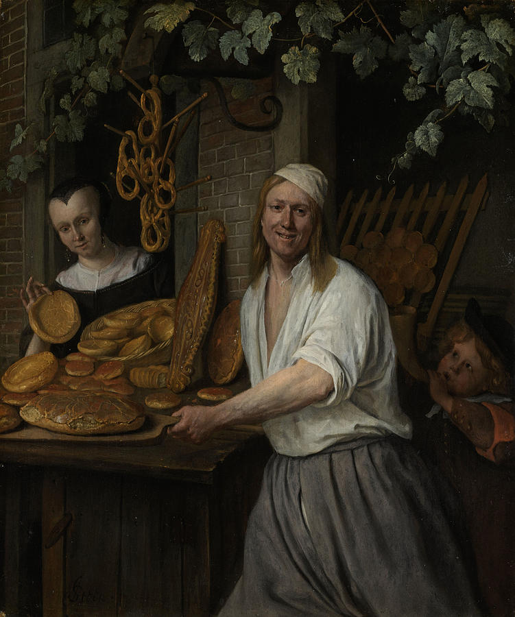 Wife Drawing - The Baker Arent Oostwaard And His Wife, Catharina by Litz Collection