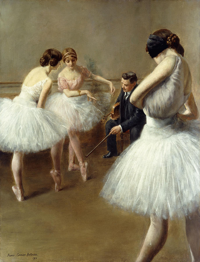 Dance Painting - The Ballet Lesson by Pierre Carrier-Belleuse