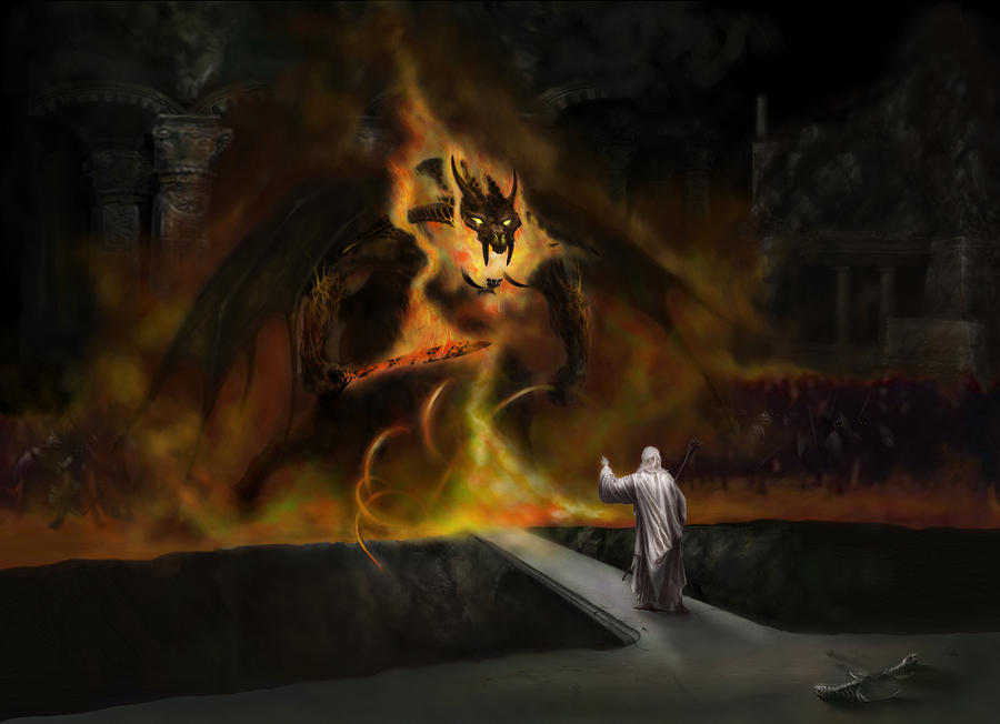 Tolkien Painting - The Balrog by Matt Kedzierski