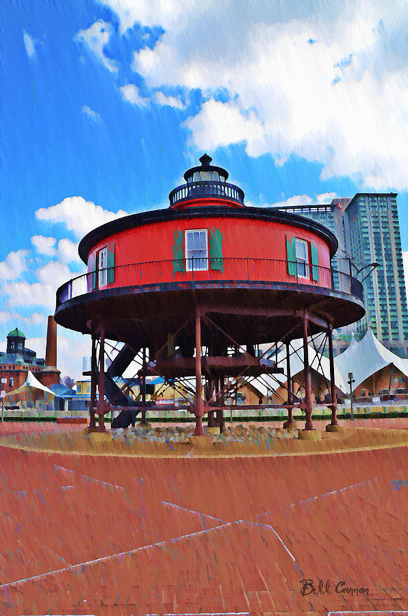 The Baltimore Inner Harbor Lighthouse Photograph by Bill Cannon