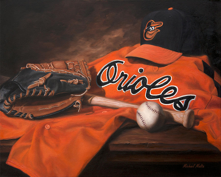 Still Life Painting - The Baltimore Orioles by Michael Malta
