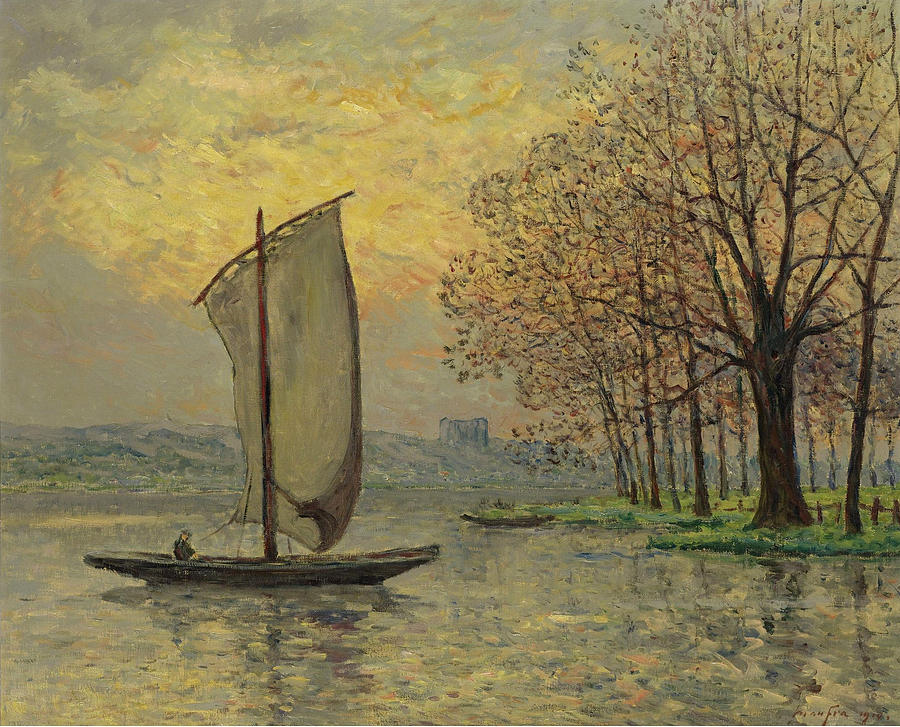 The Bank of the Loire Painting by Maxime Maufra