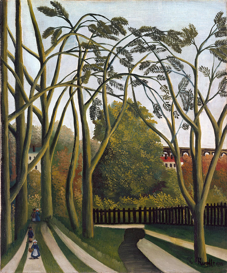 The Banks of the Bievre near Bicetre Painting by Henri Rousseau