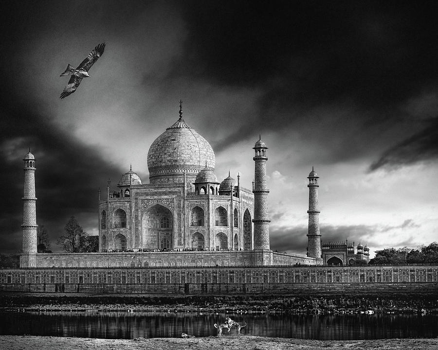 Taj Photograph - The Banks Of The Jamuna River by Piet Flour