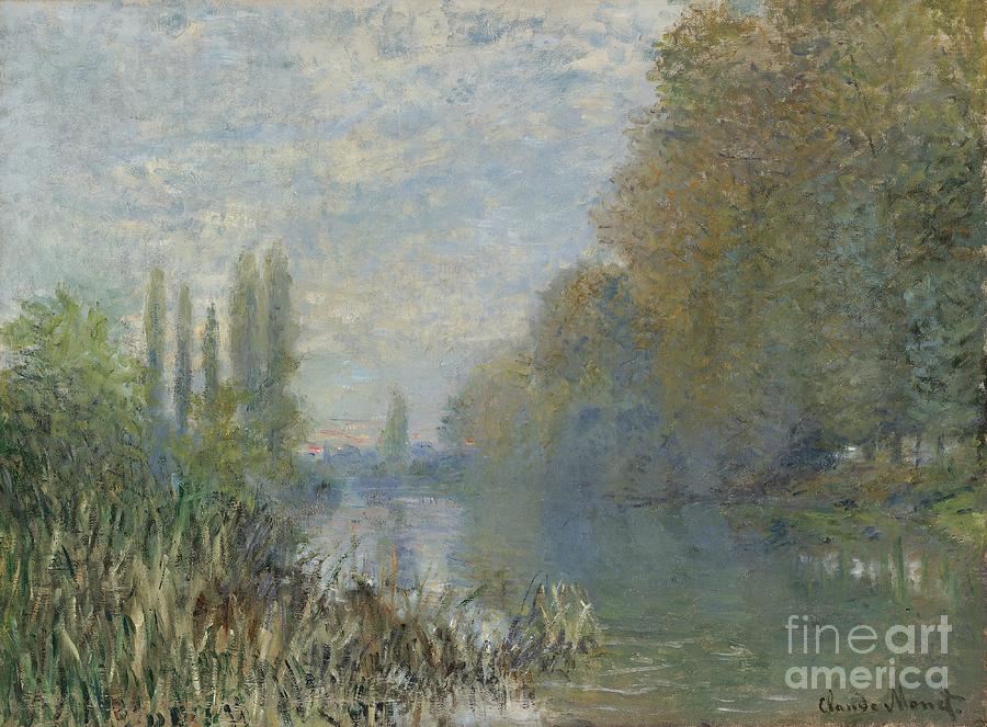 The Banks Of The Seine In Autumn Painting By Claude Monet