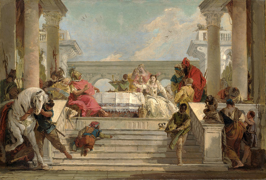 Giovanni Battista Tiepolo Painting - The Banquet of Cleopatra by Giovanni Battista Tiepolo