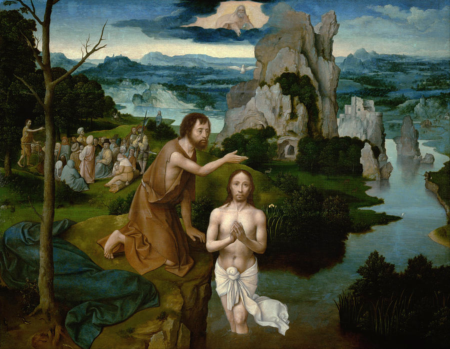 The Baptism of Christ Painting by Joachim Patinir
