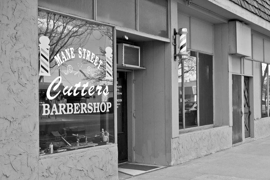 The Barber Shop 3 BW Photograph by Angelina Tamez
