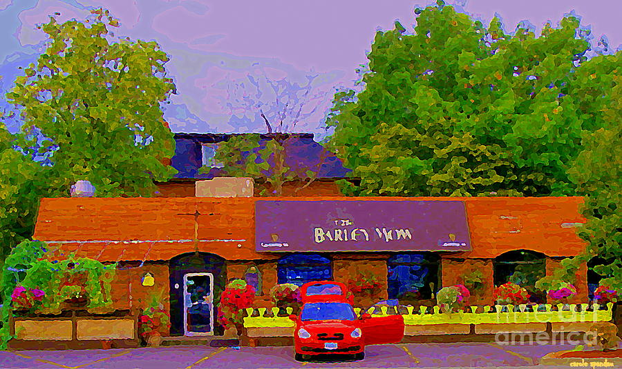The Barley Mow Pub Urban Eatery Old Ottawa The Glebe British Irish Restaurant Ottawa Scenes Cspandau Painting by Carole Spandau